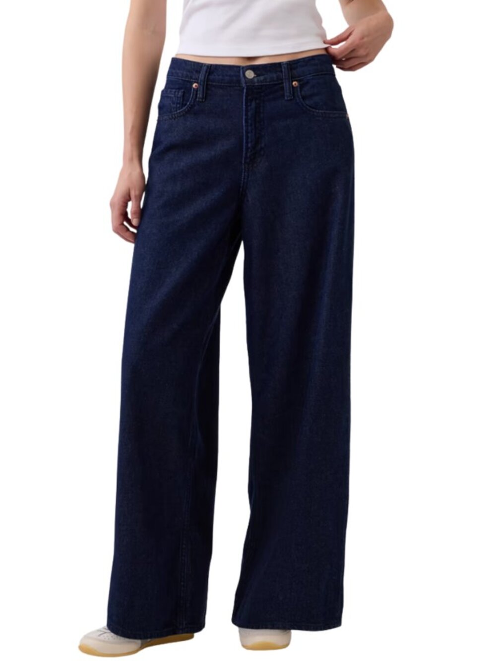Gap Mid Rise UltraSoft Baggy Jeans Rinsed Indigo 4P 27 NWT